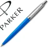 Stylo-bille parker jotter retractable pointe moyenne finition bleue classique avec 1 recharge quinkflow encre