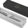 Stylo-bille parker jotter xl monochrome pointe moyenne encre bleue avec coffret cadeau coloris acier