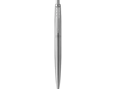 Stylo-bille parker jotter xl monochrome pointe moyenne encre bleue avec coffret cadeau coloris acier