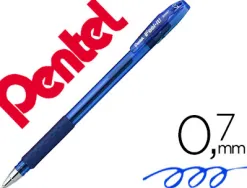 Stylo-bille pentel feel- it écriture moyenne pointe 0.7mm encre coloris bleu