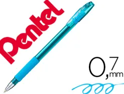 Stylo-bille pentel feel- it écriture moyenne pointe 0.7mm encre coloris bleu ciel