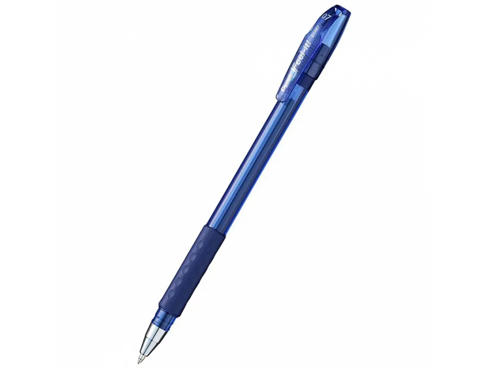 Stylo-bille pentel feel- it écriture moyenne pointe 0.7mm encre coloris bleu ciel