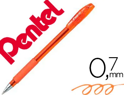 Stylo-bille pentel feel-it écriture moyenne pointe 0.7mm encre coloris orange