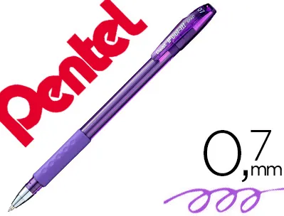 Stylo-bille pentel feel-it écriture moyenne pointe 0.7mm encre coloris violet