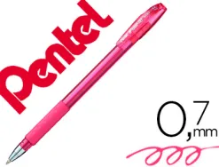 Stylo-bille pentel feel-it écriture moyenne pointe 0.7mm encre coloris rose
