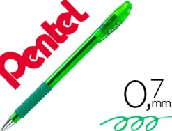 Stylo-bille pentel feel-it écriture moyenne pointe 0.7mm encre coloris vert