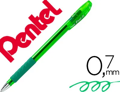 Stylo-bille pentel feel-it écriture moyenne pointe 0.7mm encre coloris vert