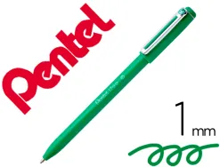 Stylo-bille pentel izee a capuchon ecriture moyenne pointe 1mm encre faible viscosite rechargeable vert