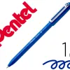Stylo-bille pentel izee a capuchon ecriture moyenne pointe 1mm encre faible viscosite rechargeable bleu