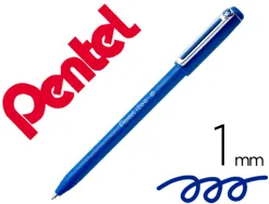 Stylo-bille pentel izee a capuchon ecriture moyenne pointe 1mm encre faible viscosite rechargeable bleu