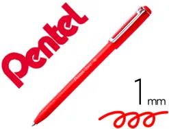 Stylo-bille pentel izee a capuchon ecriture moyenne pointe 1mm encre faible viscosite rechargeable rouge