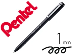 Stylo-bille pentel izee a capuchon ecriture moyenne pointe 1mm encre faible viscosite rechargeable noir