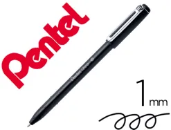 Stylo-bille pentel izee retractable ecriture moyenne pointe 1mm encre faible viscosite rechargeable noir