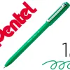 Stylo-bille pentel izee retractable ecriture moyenne pointe 1mm encre faible viscosite rechargeable vert