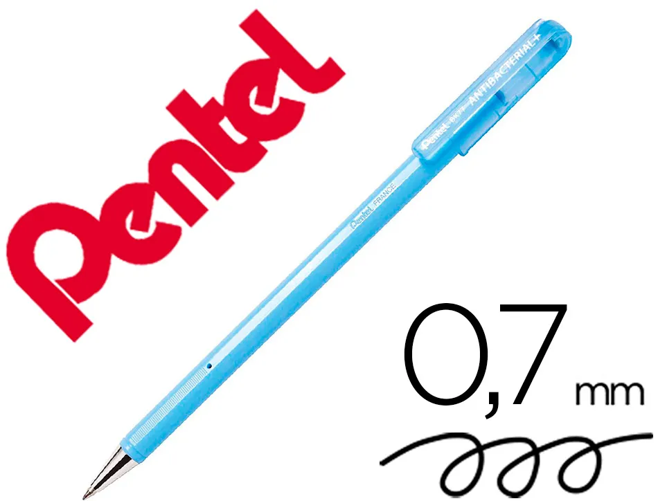 Stylo-bille pentel superb antibacterial coloris noir
