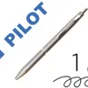 Stylo-bille pilot acro 1000 retractable pointe moyenne 1mm encre noire rechargeable coloris argent avec coffret