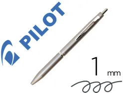 Stylo-bille pilot acro 1000 retractable pointe moyenne 1mm encre noire rechargeable coloris argent avec coffret