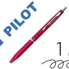 Stylo-bille pilot acro 1000 retractable pointe moyenne 1mm encre noire rechargeable coloris cerise avec coffret