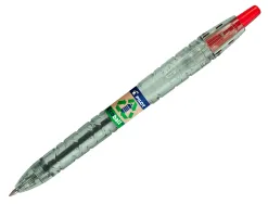 Stylo-bille pilot b2p ecoball begreen retractable rechargeable. pointe moyenne. coloris rouge