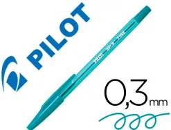 Stylo-bille pilot bp-s écriture fine 0.3mm encre douce pointe indéformable rechargeable corps translucide coloris vert