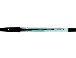 Stylo-bille pilot bp-s écriture moyenne 0.5mm encre douce pointe indéformable rechargeable corps translucide noir