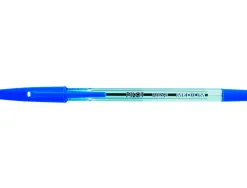 Stylo-bille pilot bp-s écriture moyenne 0.5mm encre douce pointe indéformable rechargeable corps translucide bleu