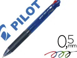 Stylo-bille pilot feed gp4 écriture moyenne 0.5mm encre classique rétractable grip caoutchouc 4 couleurs pack 10 unités