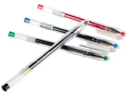 Stylo-bille pilot g1 5 écriture fine 0.3mm encre gel rechargeable corps translucide coloris bleu