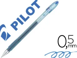 Stylo-bille pilot g1 7 écriture moyenne 0.5mm encre gel corps translucide couleur dense bleu
