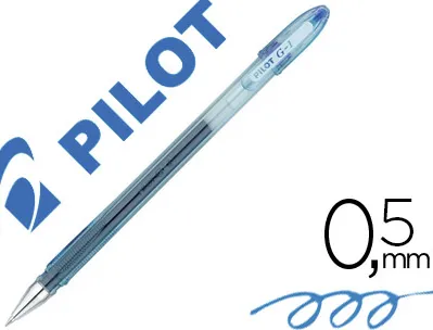 Stylo-bille pilot g1 7 écriture moyenne 0.5mm encre gel corps translucide couleur dense bleu