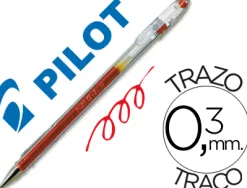 Stylo-bille pilot g1 5 écriture fine 0.3mm encre gel rechargeable corps translucide coloris rouge