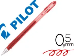Stylo-bille pilot g1 7 écriture moyenne 0.5mm encre gel corps translucide couleur dense rouge