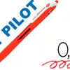 Stylo-bille pilot rexgrip écriture 0.5mm encre ultra douce corps caoutchouté rétractable rechargeable couleur rouge