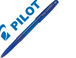 Stylo-bille pilot super grip g cap pointe moyenne coloris bleu