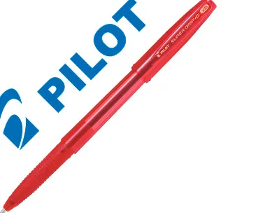 Stylo-bille pilot super grip g cap pointe extra large coloris rouge