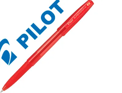 Stylo-bille pilot super grip g cap pointe moyenne coloris rouge