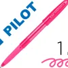 Stylo-bille pilot super grip g neon capuchon pointe moyenne bille ultra-resistante corps et