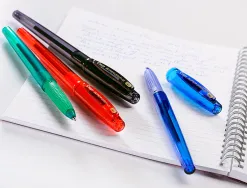 Stylo-bille pilot super grip g neon capuchon pointe moyenne bille ultra-resistante corps et