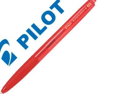 Stylo-bille pilot super grip g rétractable pointe extra large coloris rouge