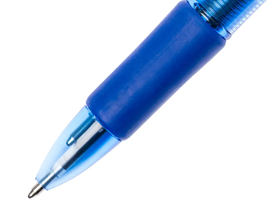 Stylo-bille q-connect 4 couleurs écriture moyenne 0.7mm corps translucide bleuté encre classique noir bleu rouge vert