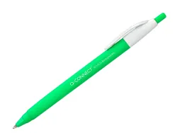 Stylo-bille q-connect biodegradable vert écriture moyene 0.5mm encre classique rétractable couleur bleu