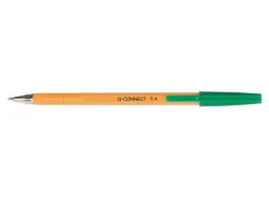 Stylo-bille q-connect écriture fine 0.3mm encre classique bille indéformable capuchon encre couleur vert
