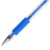 Stylo-bille q-connect écriture moyenne 0.5mm corps translucide grip caoutchouc coloris bleu