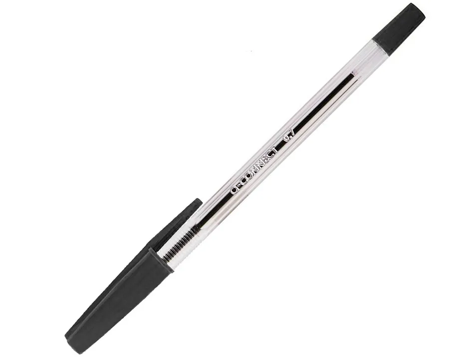 Stylo-bille q-connect écriture moyenne 0.7mm encre classique bille indéformable capuchon couleur encre noir
