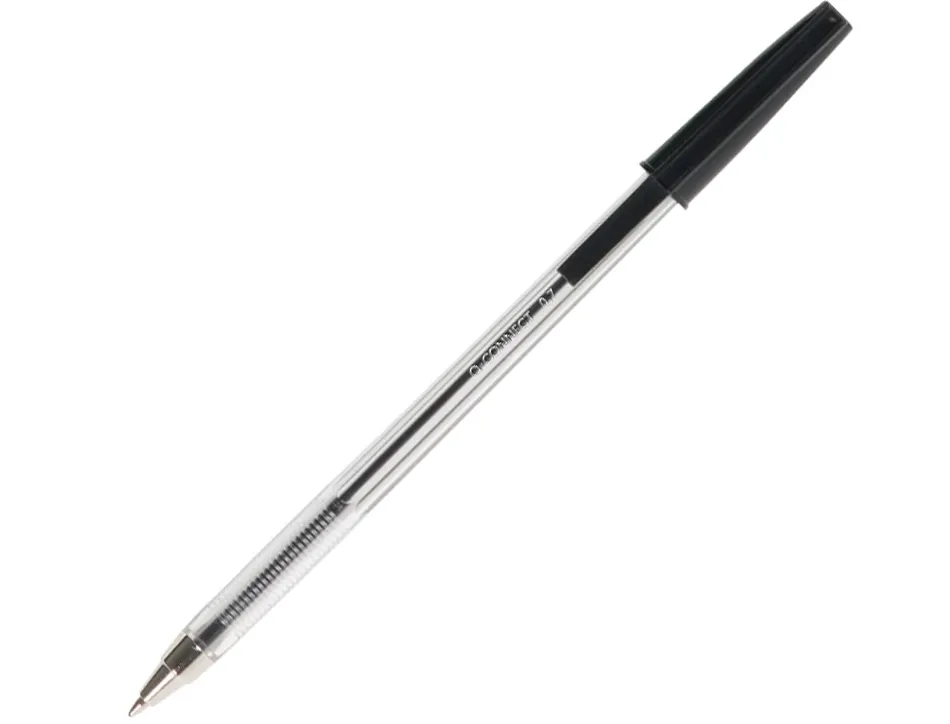Stylo-bille q-connect écriture moyenne 0.7mm encre classique bille indéformable capuchon couleur encre noir