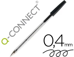 Stylo-bille q-connect écriture moyenne 0.7mm encre classique bille indéformable capuchon couleur encre noir