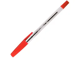Stylo-bille q-connect écriture moyenne 0.7mm encre classique bille indéformable capuchon couleur encre rouge