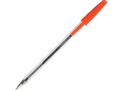 Stylo-bille q-connect écriture moyenne 0.7mm encre classique bille indéformable capuchon couleur encre rouge