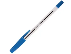 Stylo-bille q-connect écriture moyenne 0.7mm encre classique bille indéformable capuchon couleur encre bleu