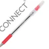 Stylo-bille q-connect grip caoutchouc couleur encre corps translucide rouge